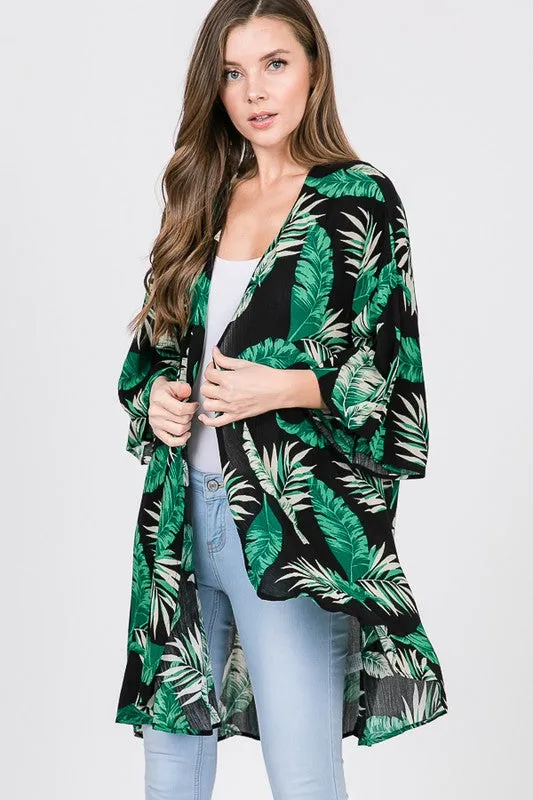 Oversized Tropical Kimono