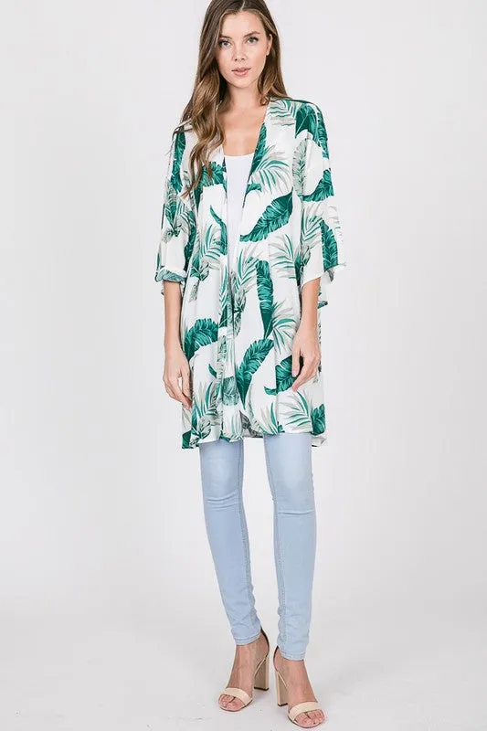 Oversized Tropical Kimono