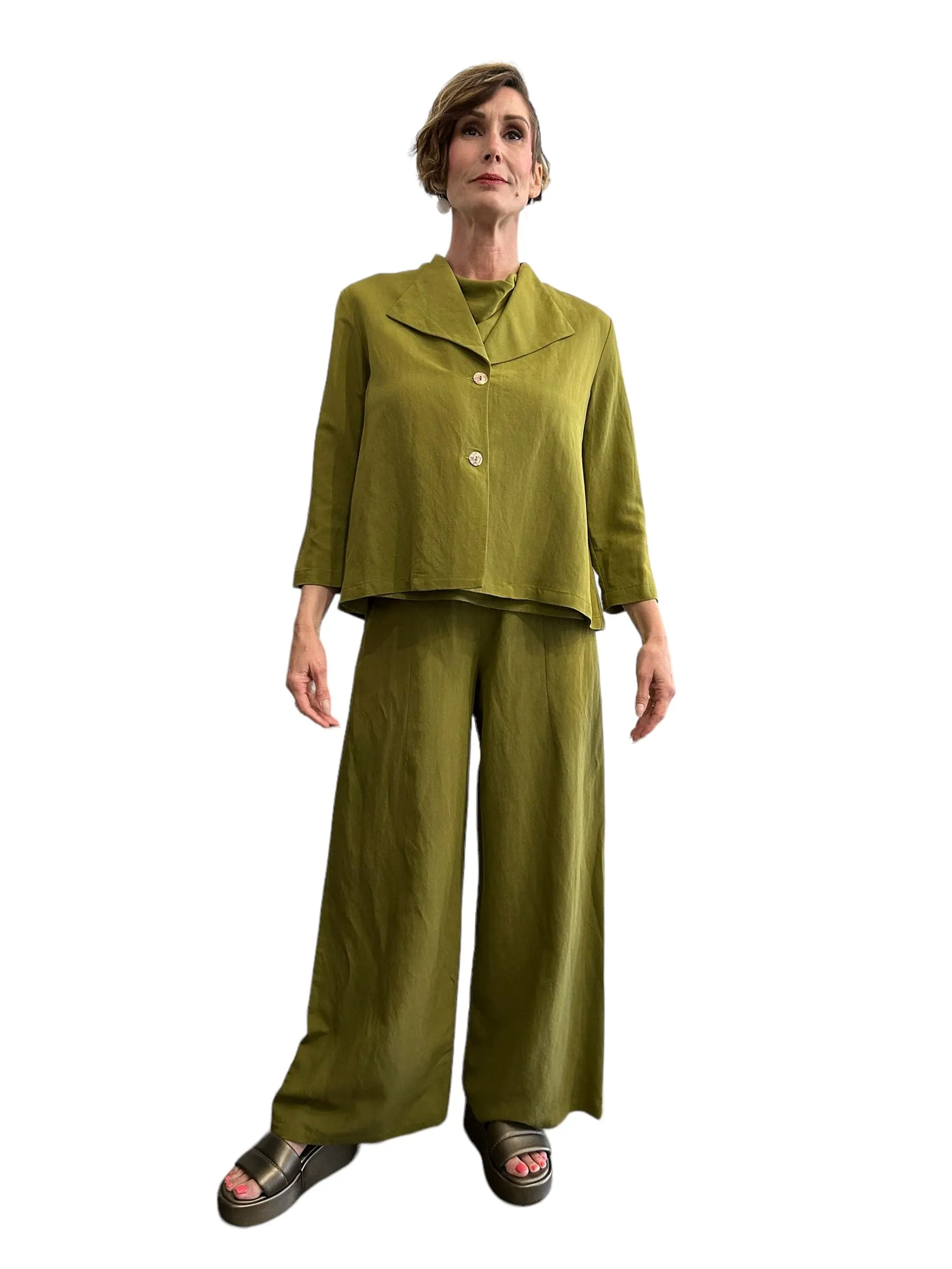 Palazzo Jacket Avocado two Buttons