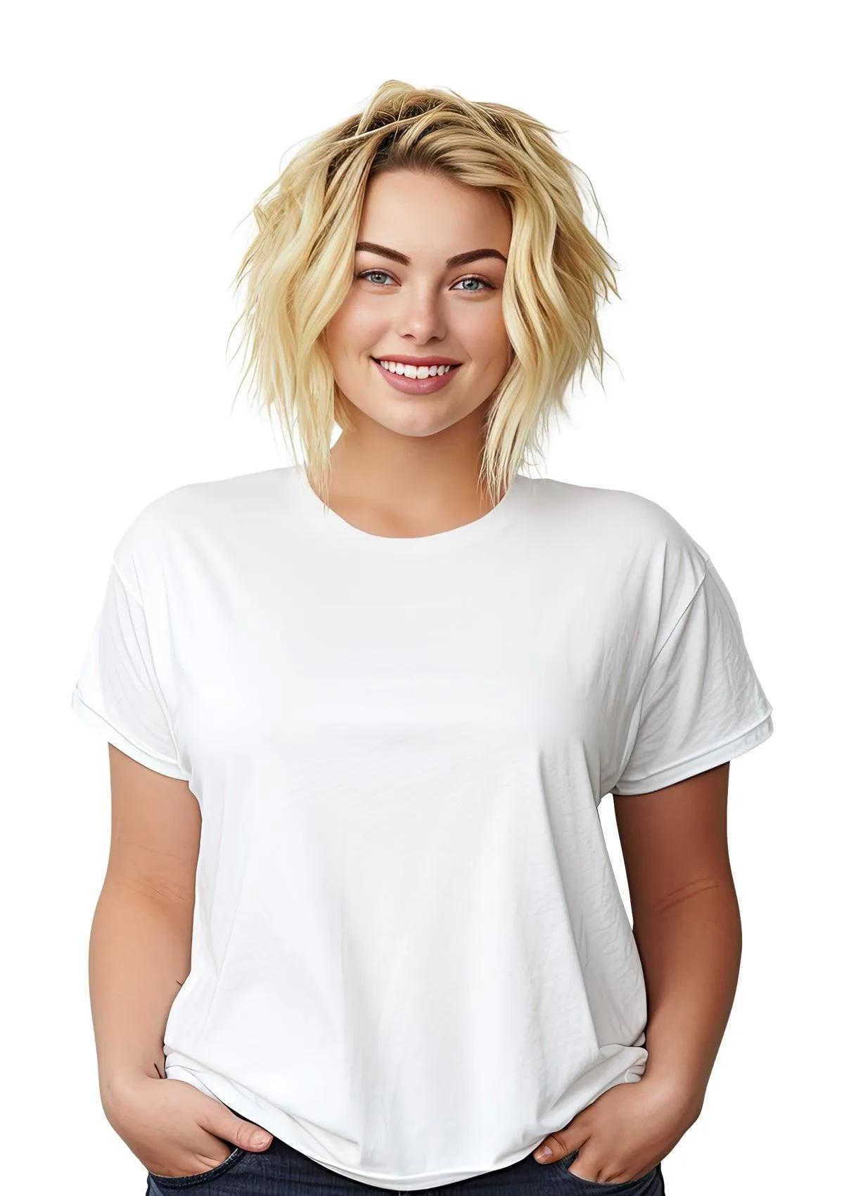 Perfect TShirt Co Women's Short Sleeve Crew Neck Classic White Relax Fit T-Shirt