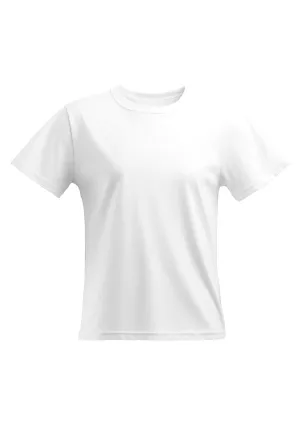 Perfect TShirt Co Women's Short Sleeve Crew Neck Classic White Relax Fit T-Shirt