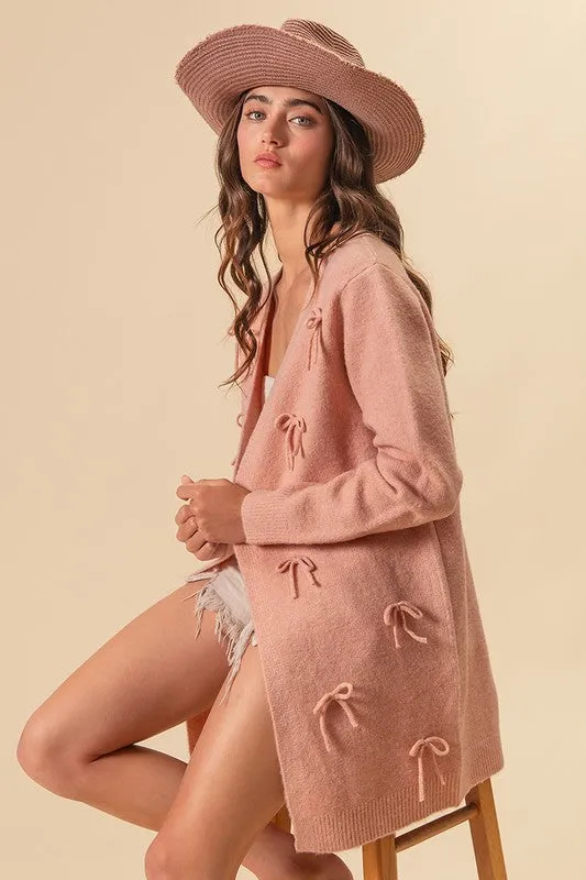 Pink Bow Cardigan