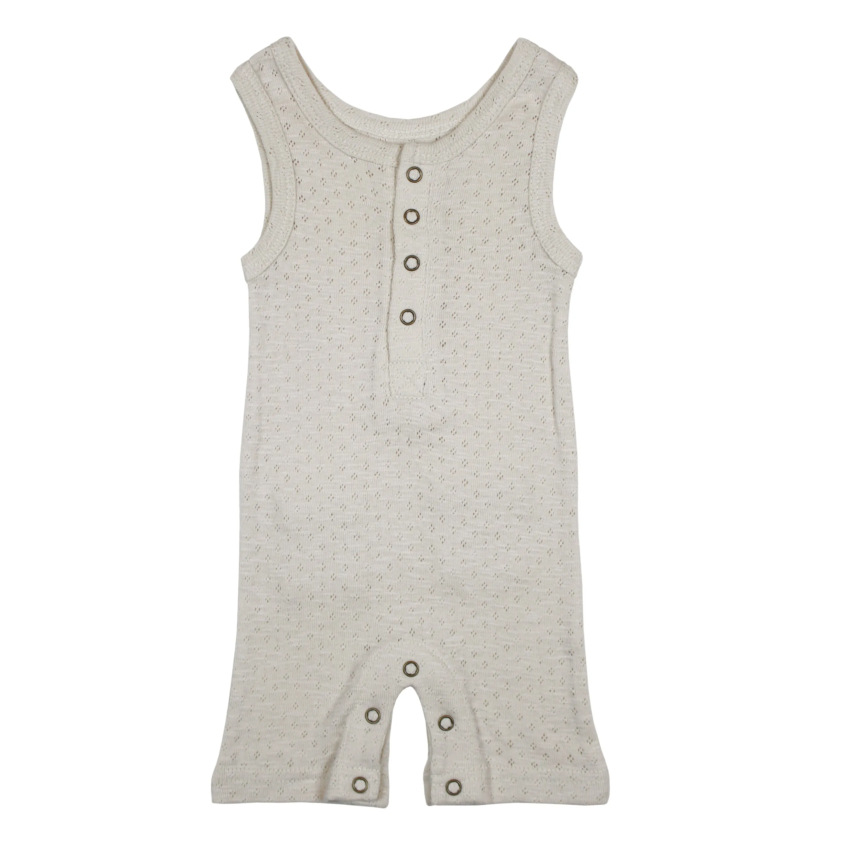 Pointelle Sleeveless Rompers