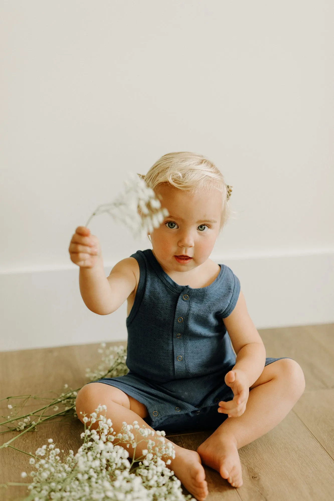 Pointelle Sleeveless Rompers