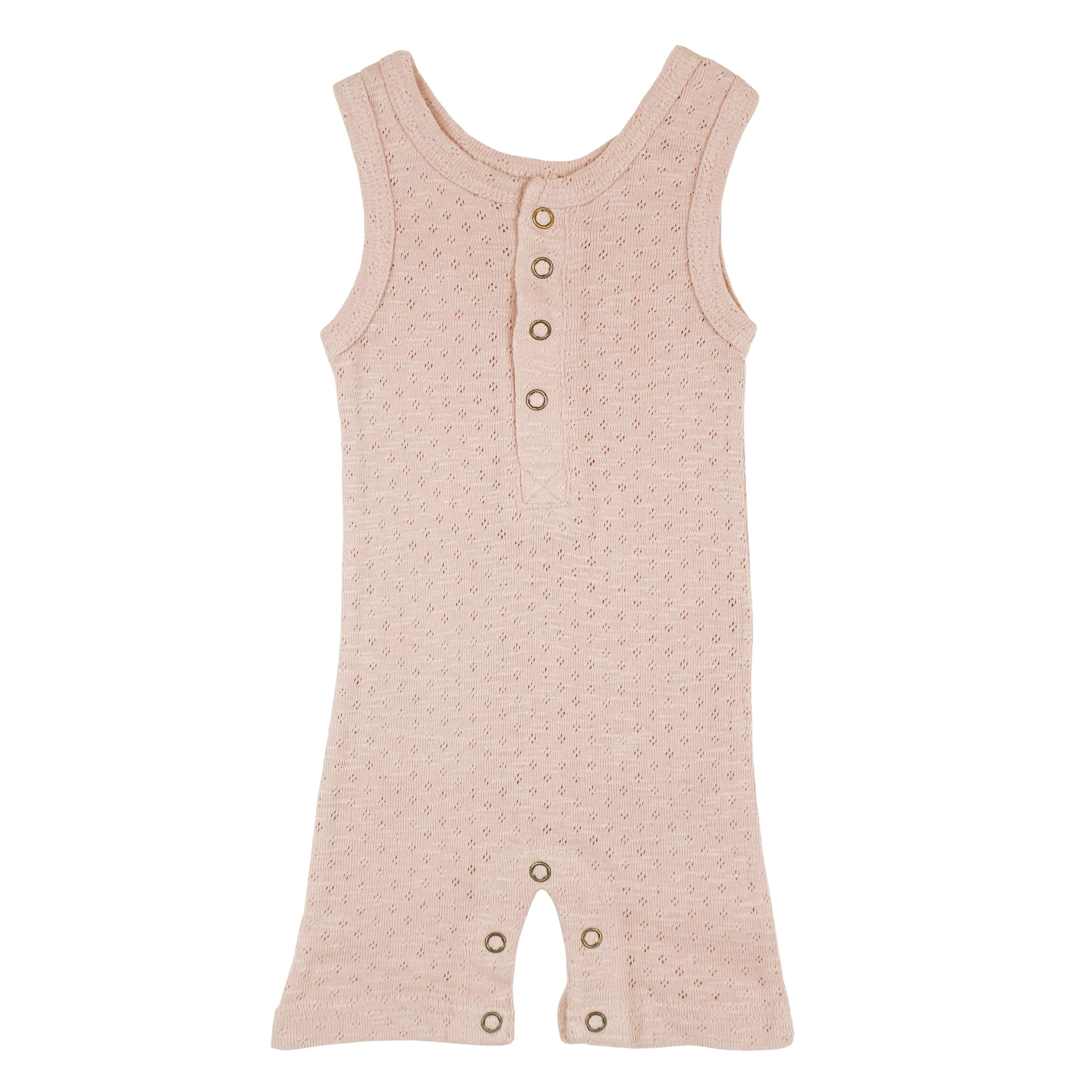 Pointelle Sleeveless Rompers