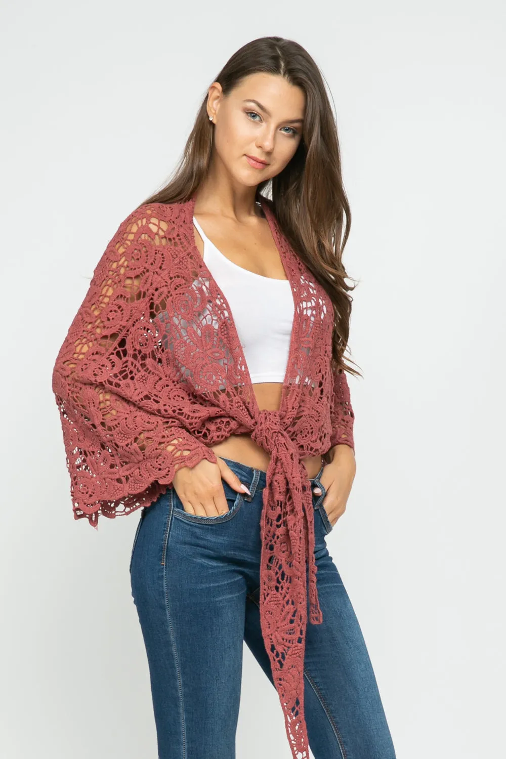 RAJ TALITA FLORAL WRAP KIMONO