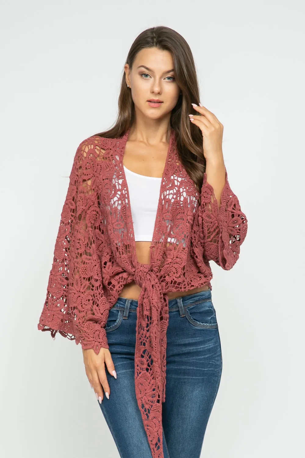 RAJ TALITA FLORAL WRAP KIMONO