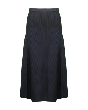 Ribbed Wool Blend Skirt