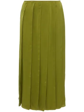 Ribbon Hem Midi Skirt