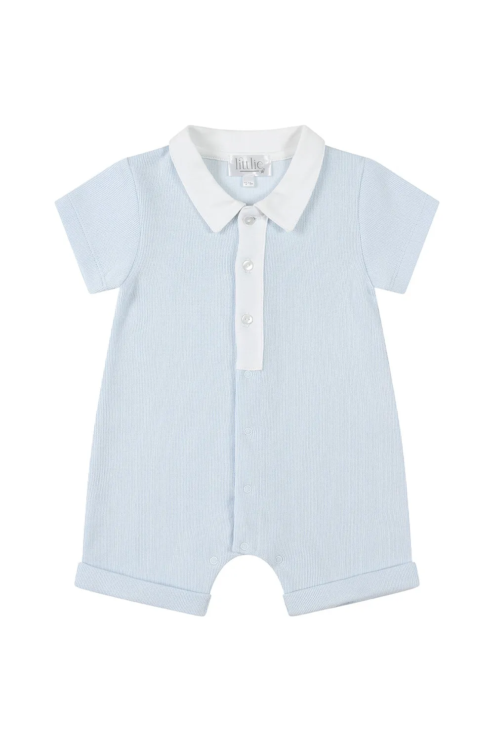 Romper with Prince Charlie collar/ BLUE