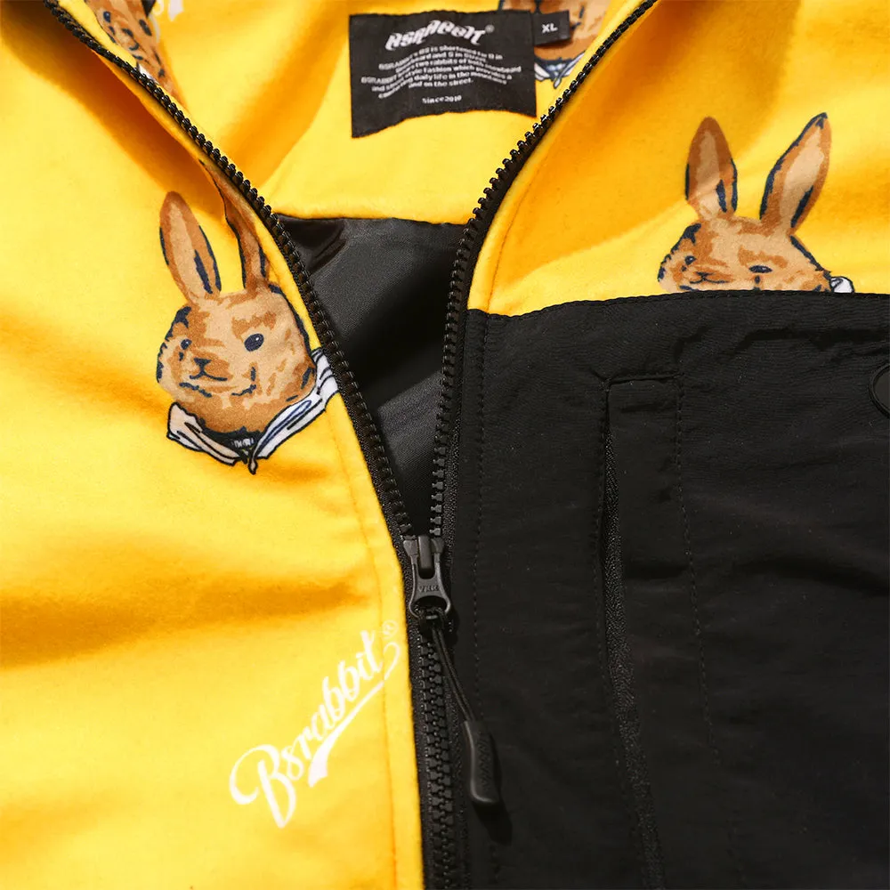 ROYAL FLEECE HOODED JACKET BEAR RABBIT YELLOW