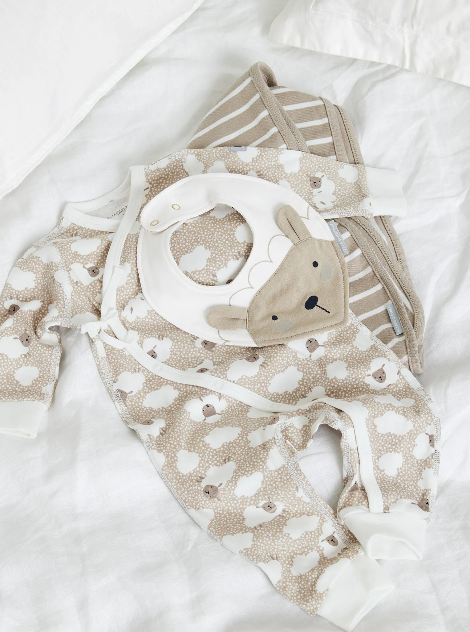 Sheep Print Baby Bib