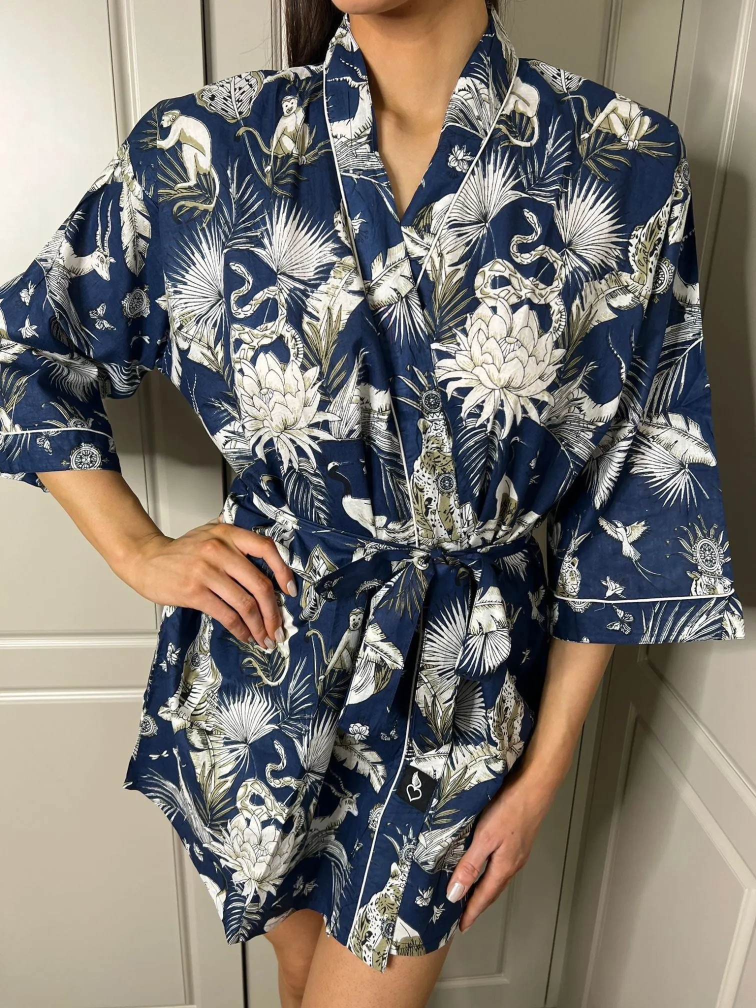 SHORT KIMONO - ANIMAL KINGDOM NAVY