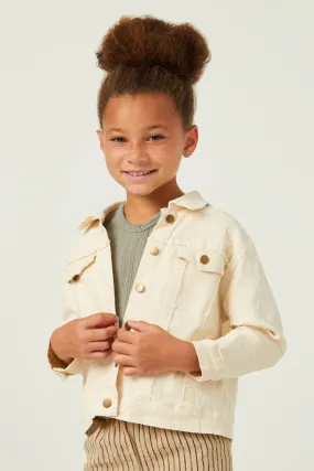 Slouchy Fit Denim Jacket - Cream