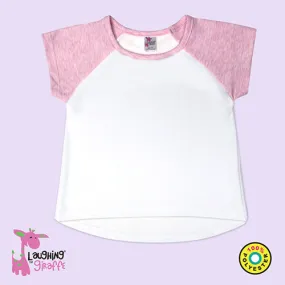 Sublimation Toddler Short Sleeve Raglan High-Low