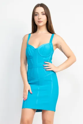 Sweetheart Wide Strap Bandage Dress