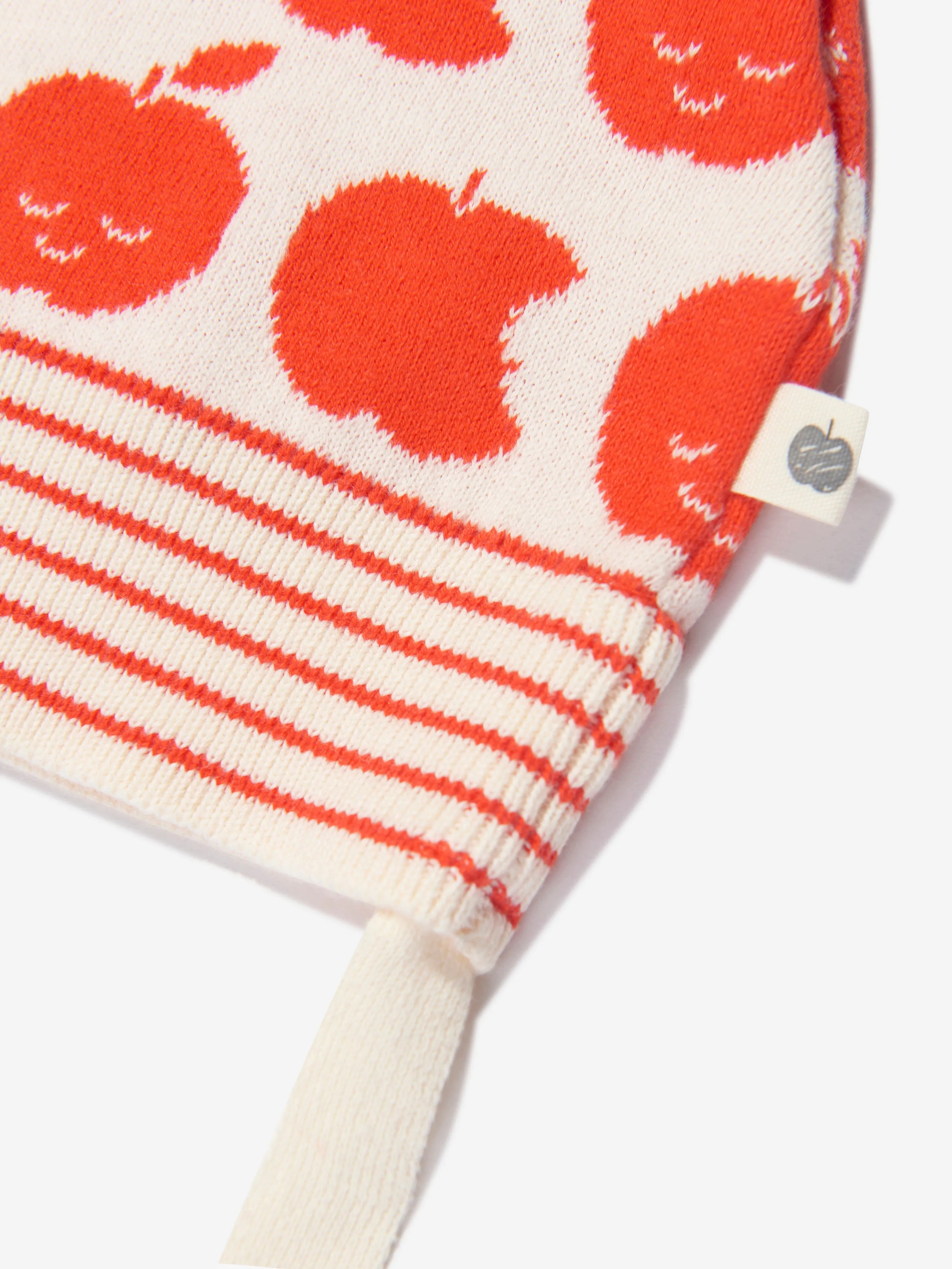 The Bonnie Mob Kids Apple Knit Bobble Hat in Red