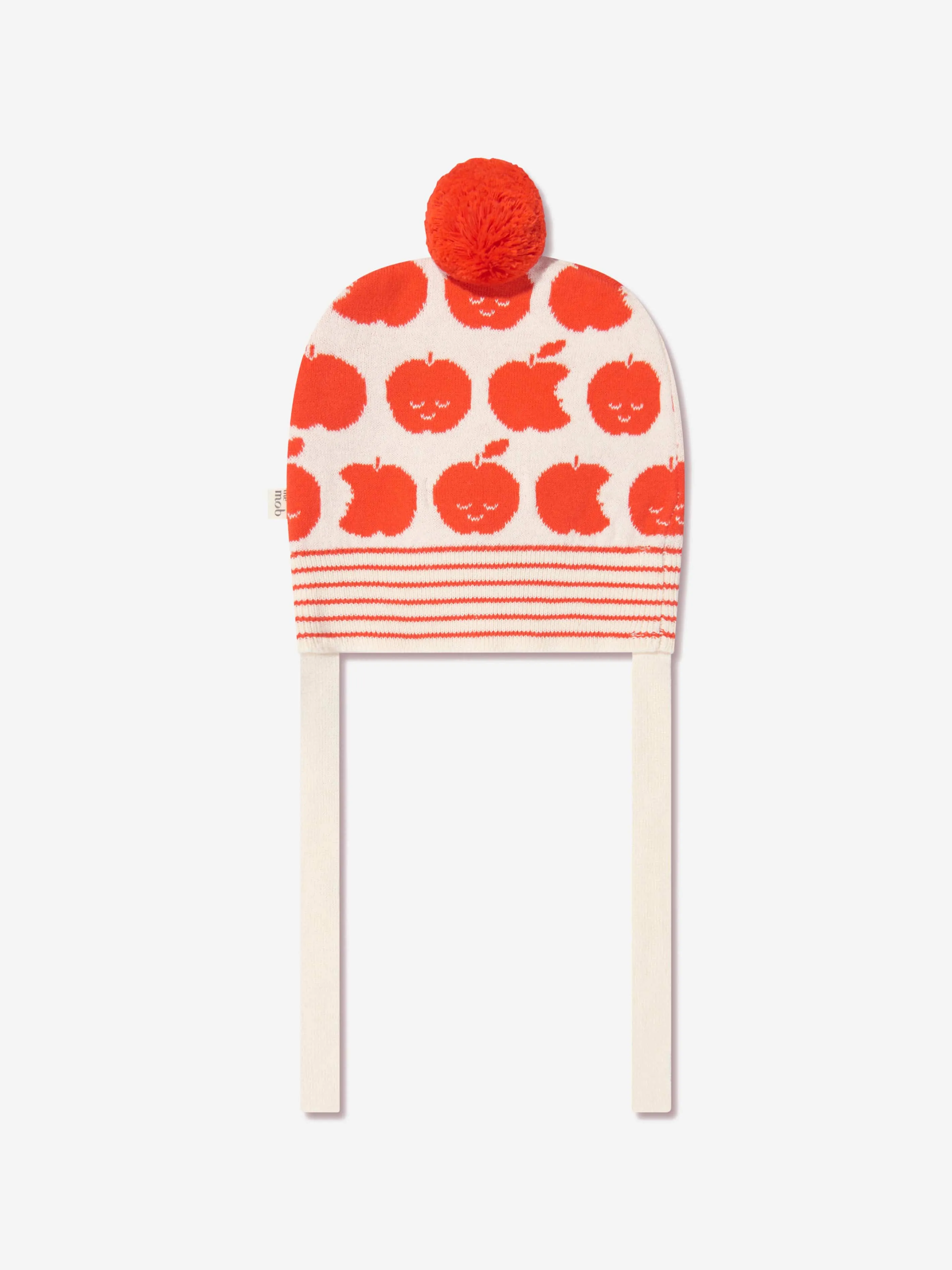 The Bonnie Mob Kids Apple Knit Bobble Hat in Red