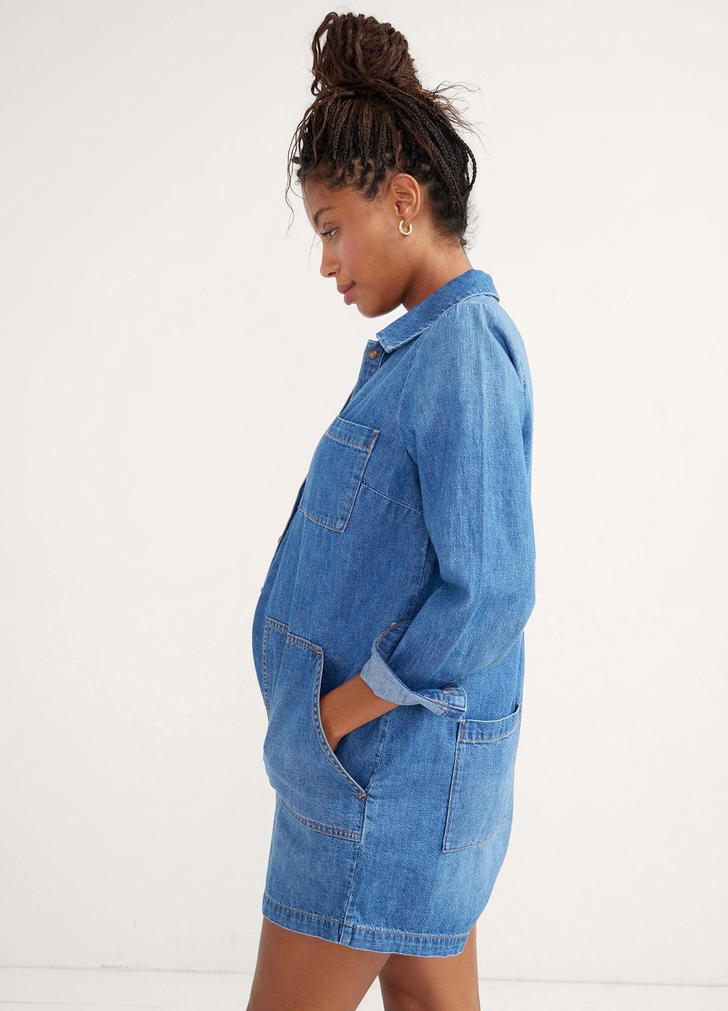 The Denim Utility Romper