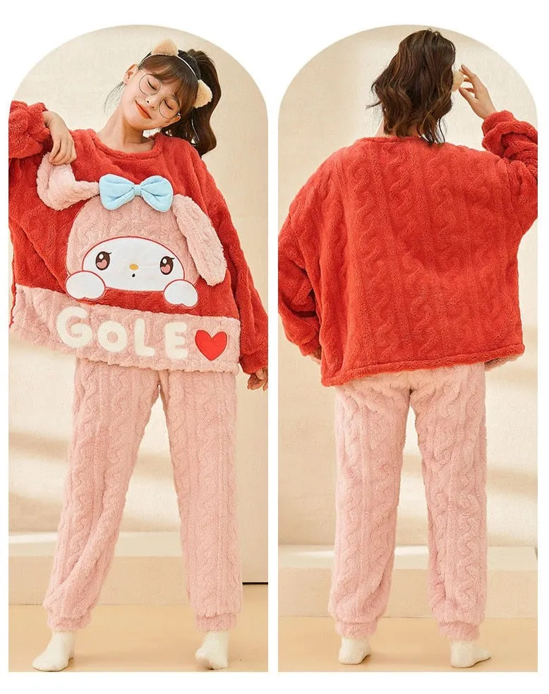 Thick Knit Kawaii Pajama Sets