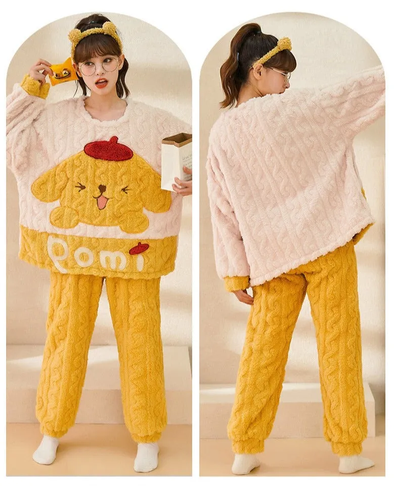 Thick Knit Kawaii Pajama Sets