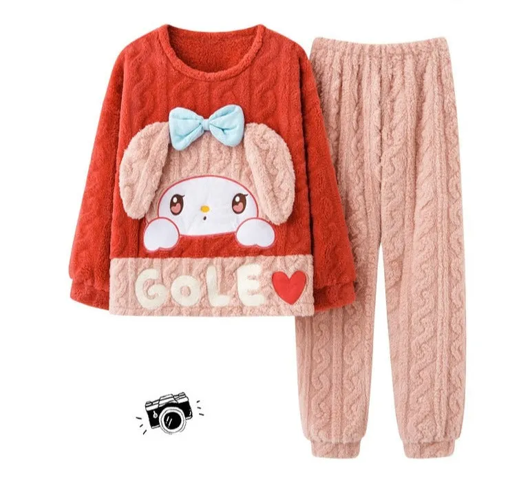 Thick Knit Kawaii Pajama Sets