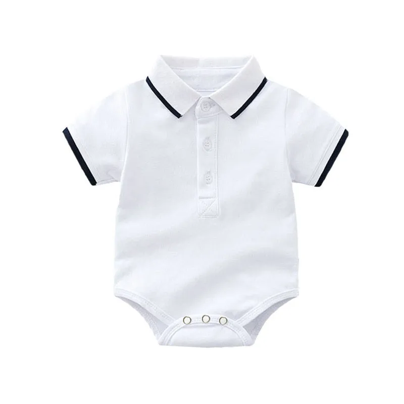 Top and Top Summer Fashion Newborn Boys Formal Clothing Set Cotton Romper Top  Shorts