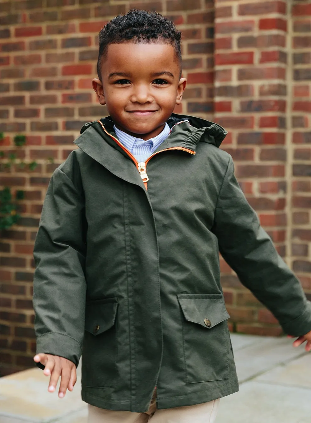 TROY London Wax Waterproof Jacket in Green