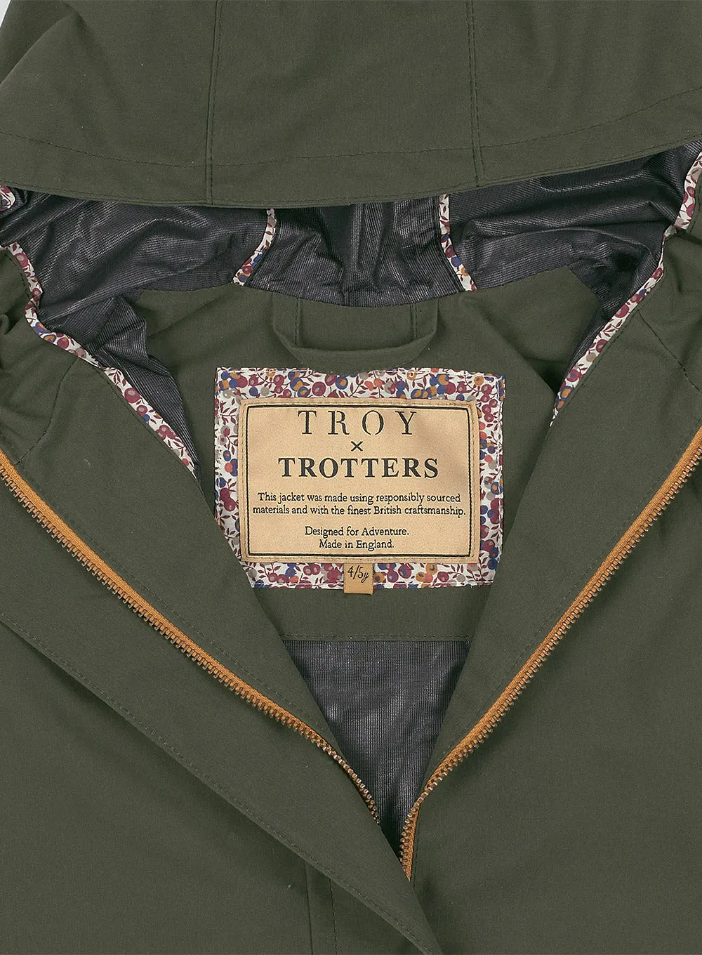 TROY London Wax Waterproof Jacket in Green