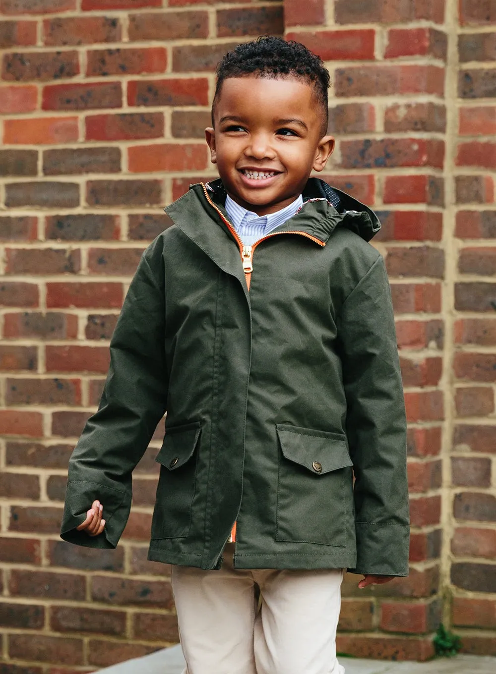 TROY London Wax Waterproof Jacket in Green