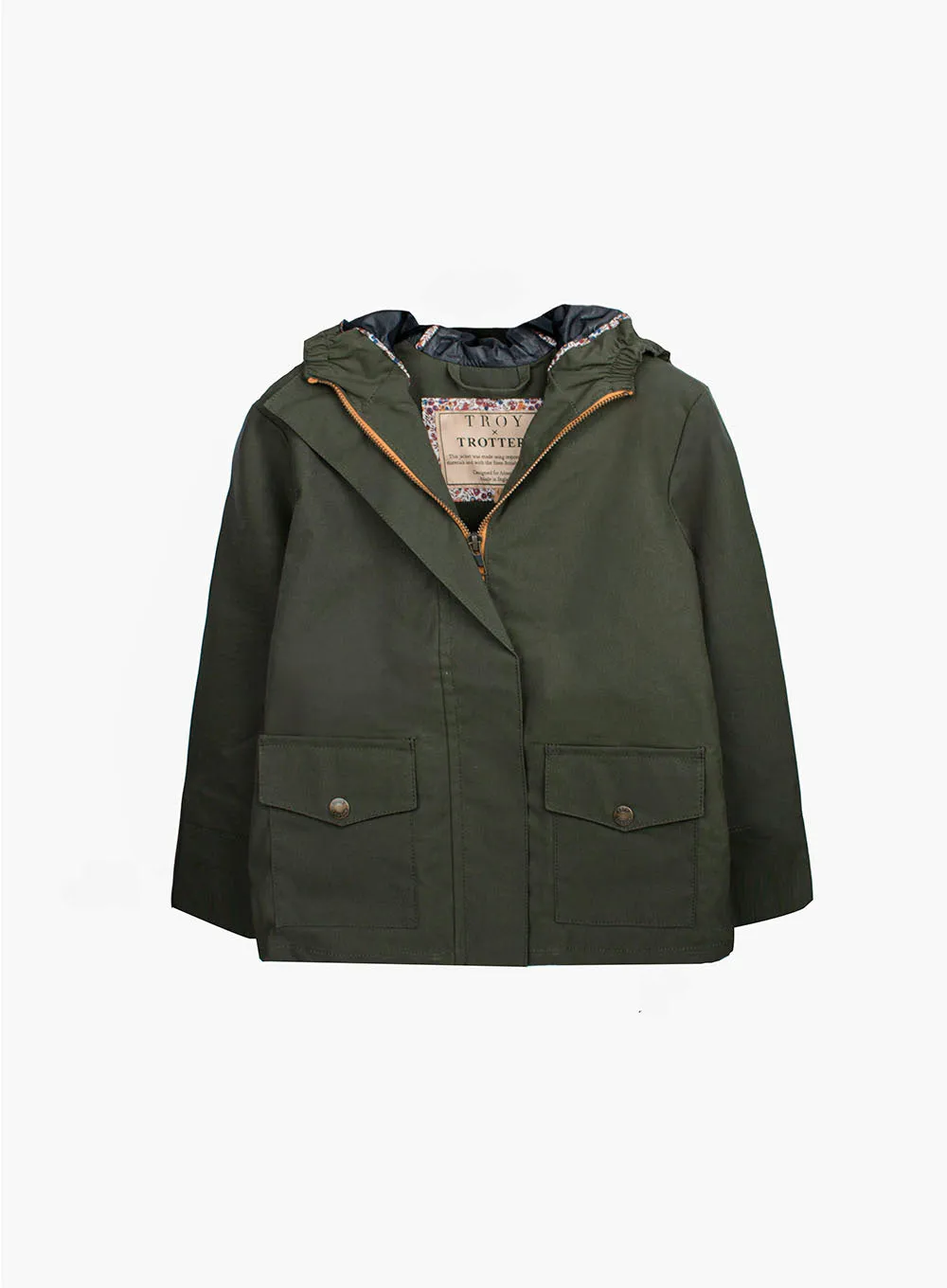 TROY London Wax Waterproof Jacket in Green