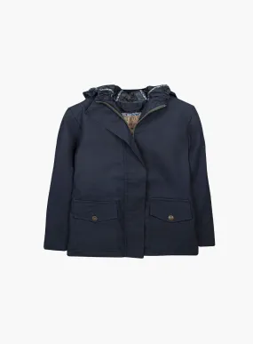 TROY London Wax Waterproof Jacket in Navy