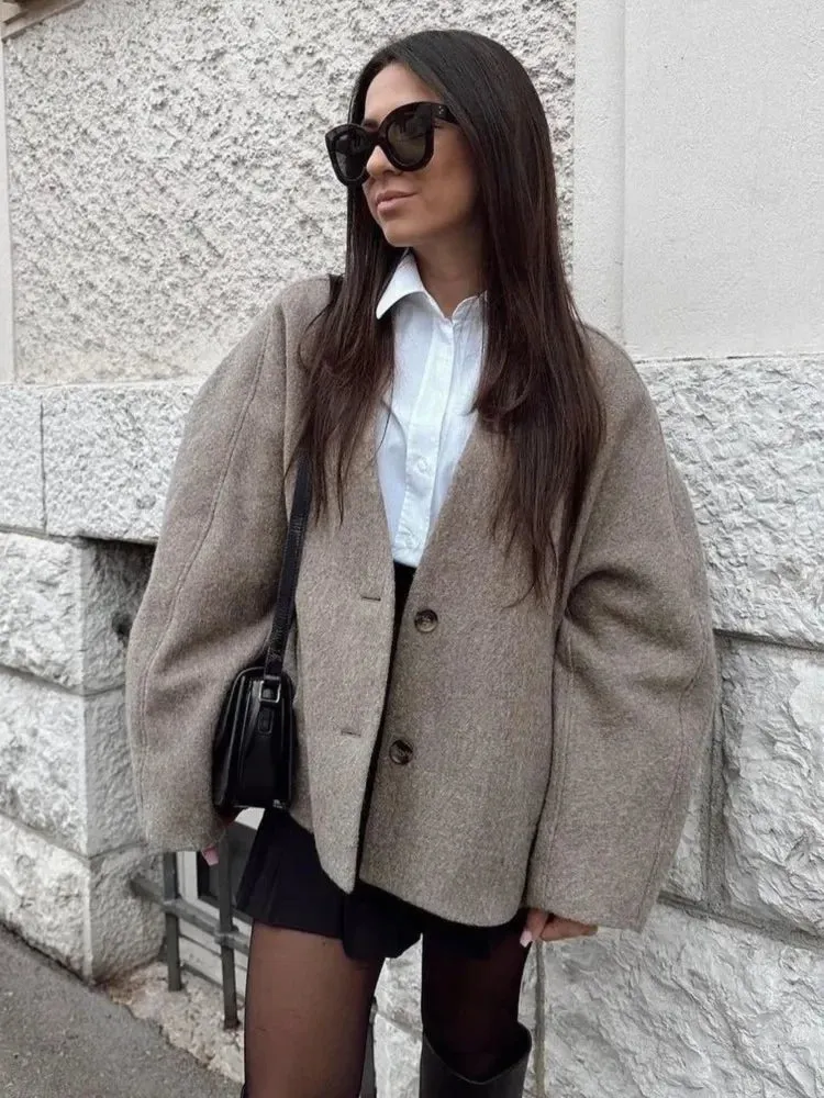 Una Straight Cut Wool Jacket