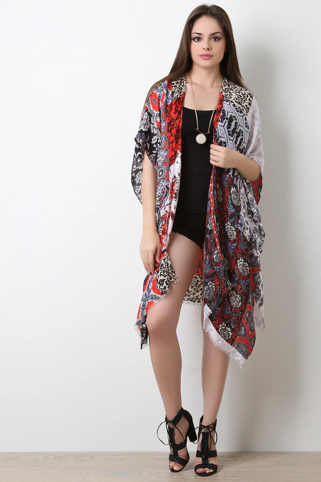 Various Bohemian Print Kimono