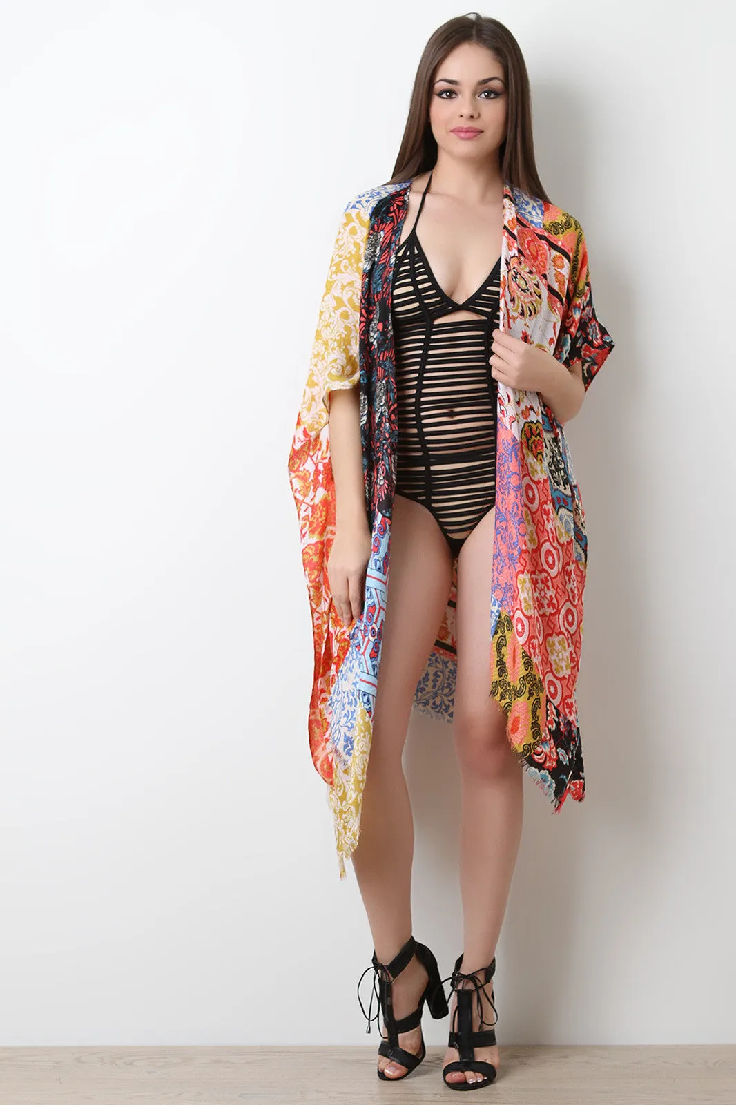 Various Bohemian Print Kimono