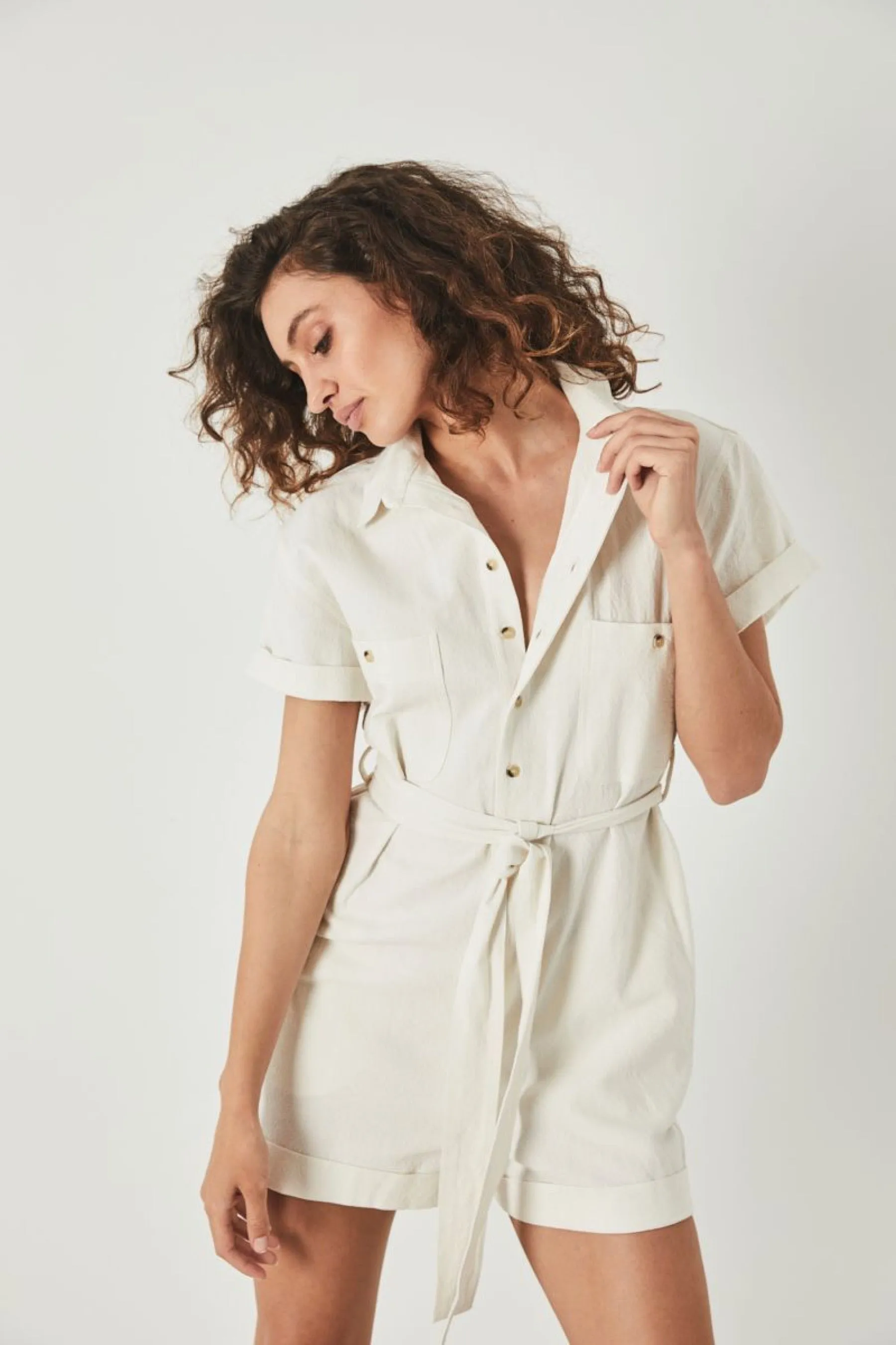 Vintage White Horizon Playsuit