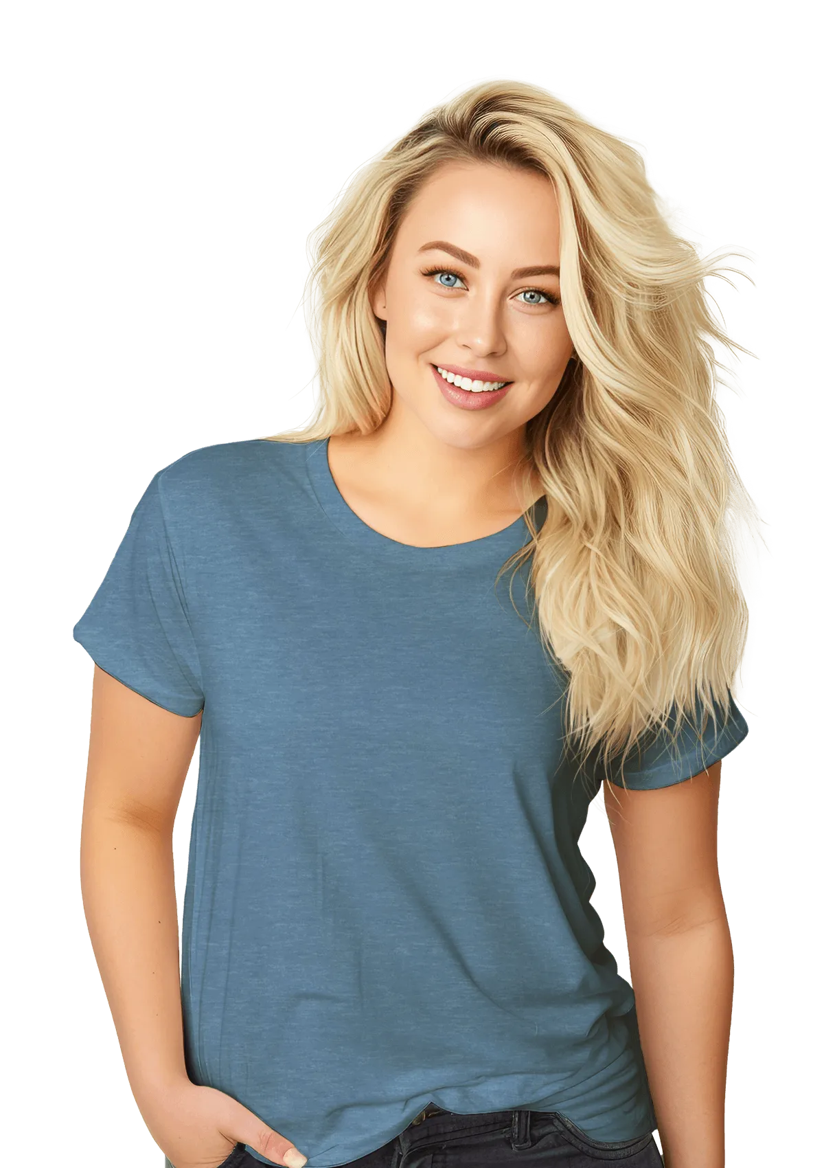 Women's Relax Fit Heather T-Shirt - Slate Blue