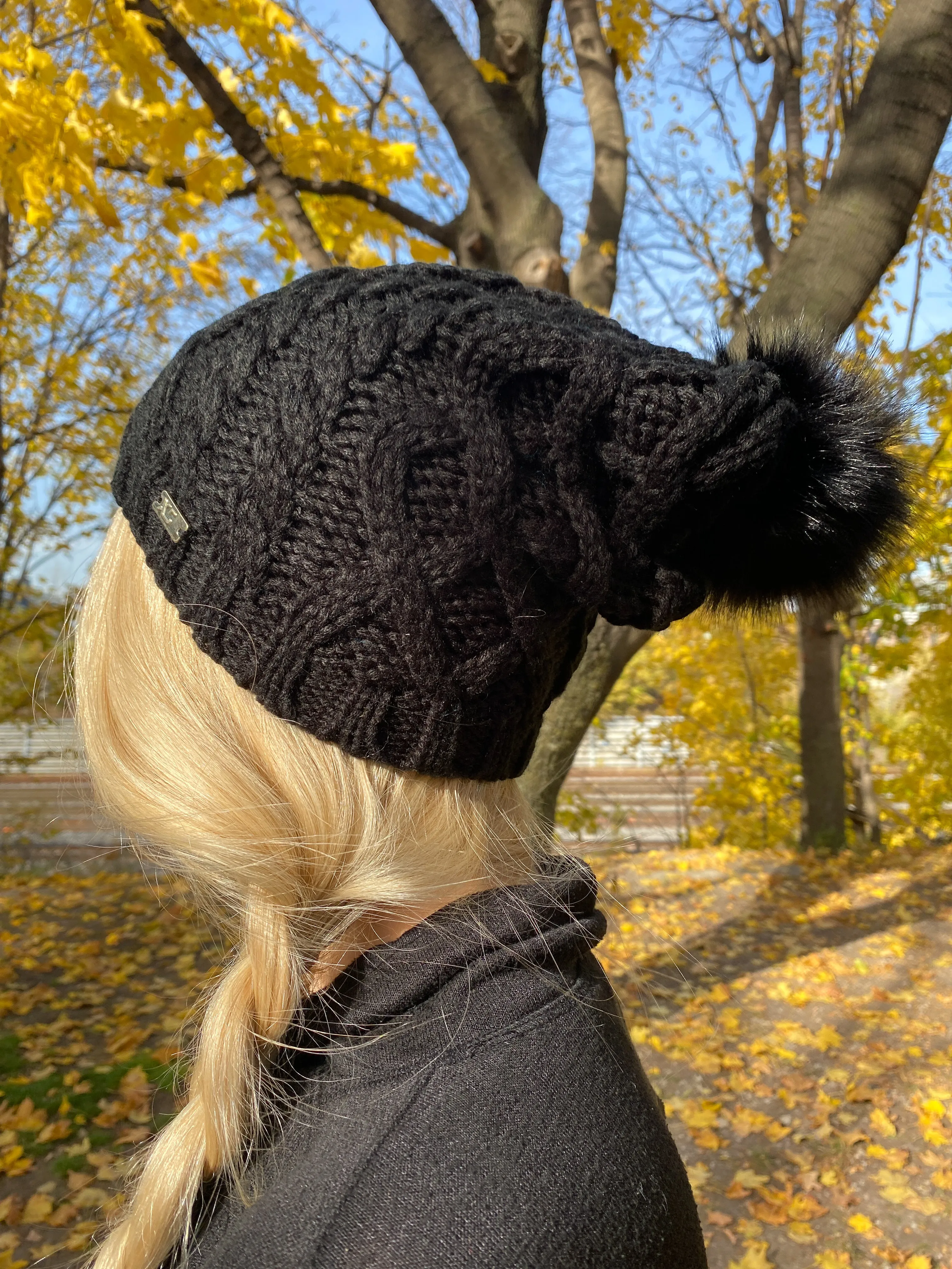 Wool Blend Pom Pom Hat