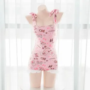 Yummy Bear Ruffled Onesie Swimmer