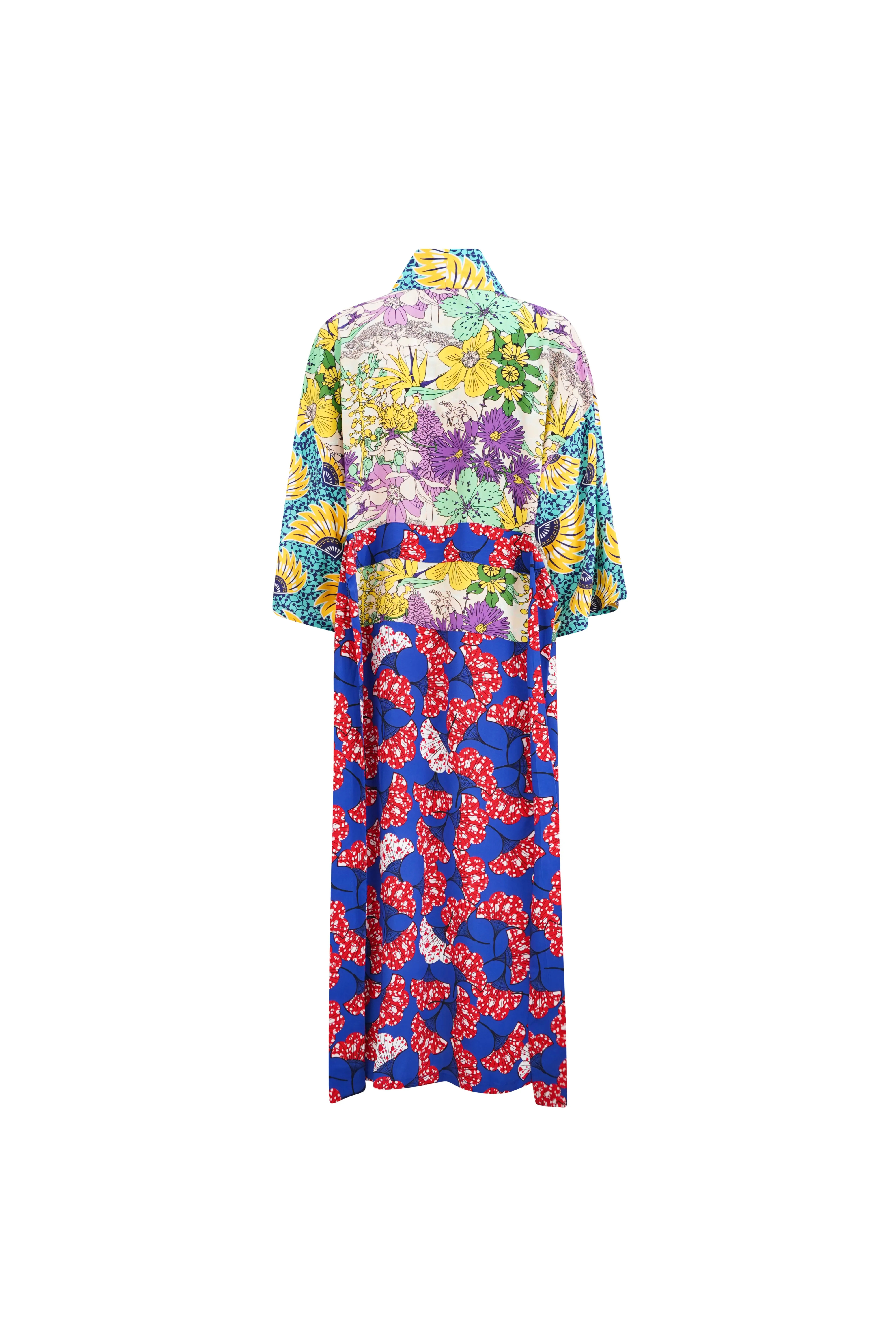 Zola Long Afromono Kimono - In Living Colours Print | ILC OA OG