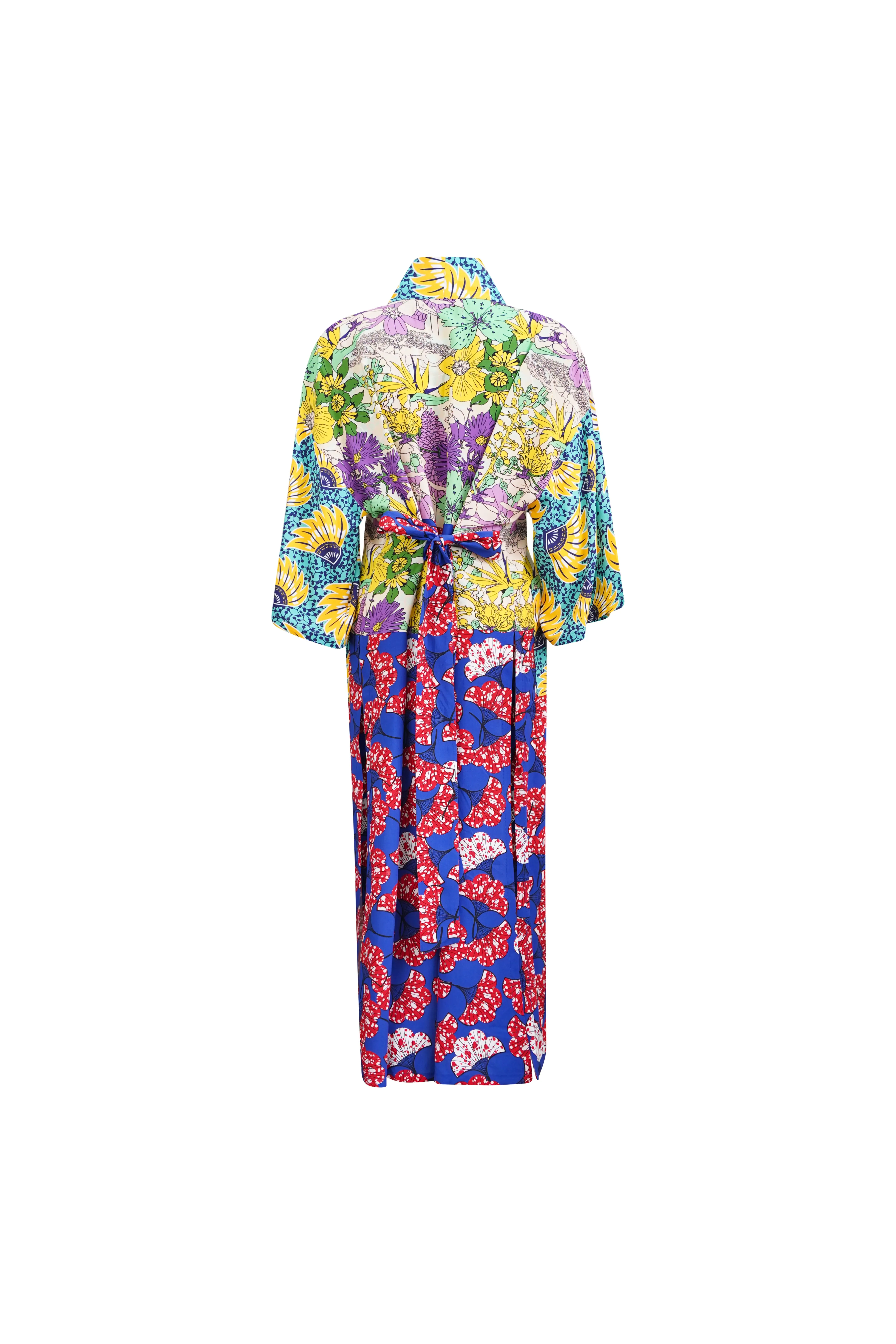 Zola Long Afromono Kimono - In Living Colours Print | ILC OA OG